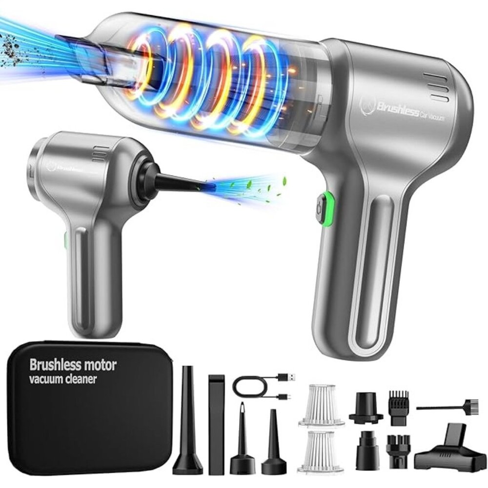 Experience next-level cleaning with the Car Vacuum Portable Cordless